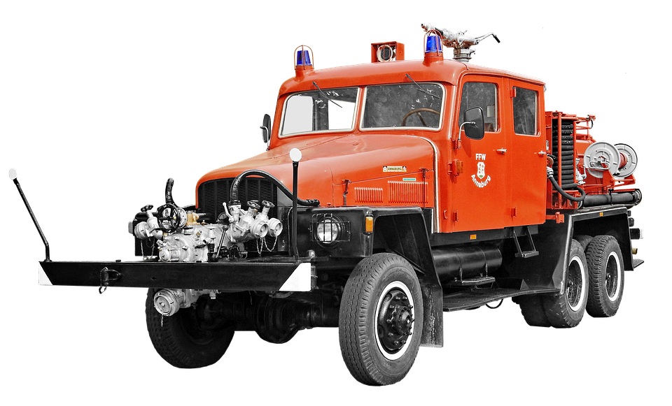 Black Front Facing Fire Truck Emergency Vehicle Symbol PNG Icon