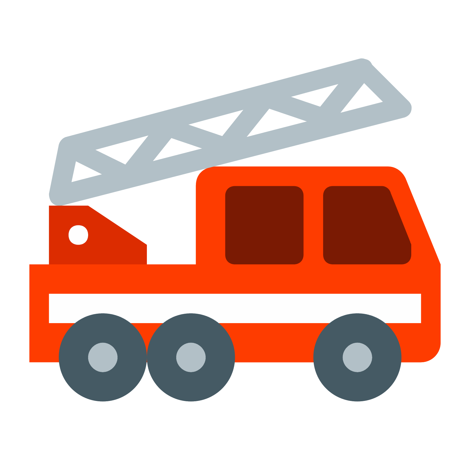 Vintage Red Snowplow Fire Truck With Front Blade And Roof Lights PNG Photo