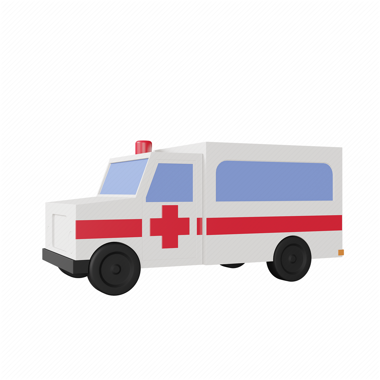 Small Blue And Red Cartoon Ambulance Vehicle PNG Clipart
