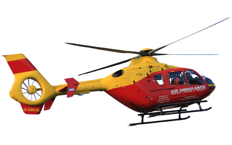 Yellow And Red Medical Rescue Helicopter With Rotor Blades PNG Illustration