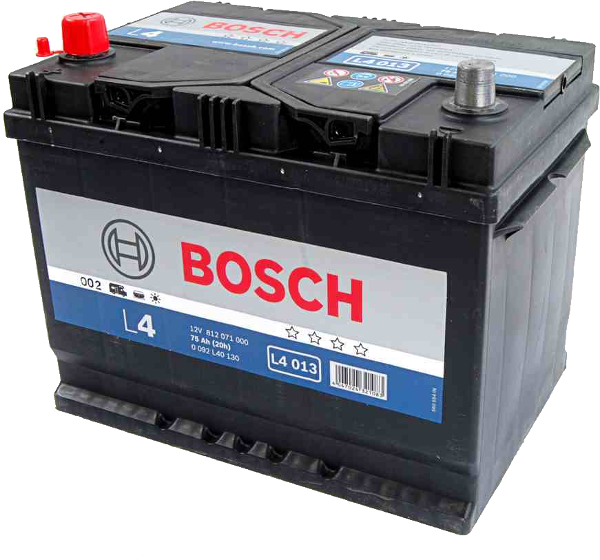 Bosch L4 Black Car Battery with Red Terminal