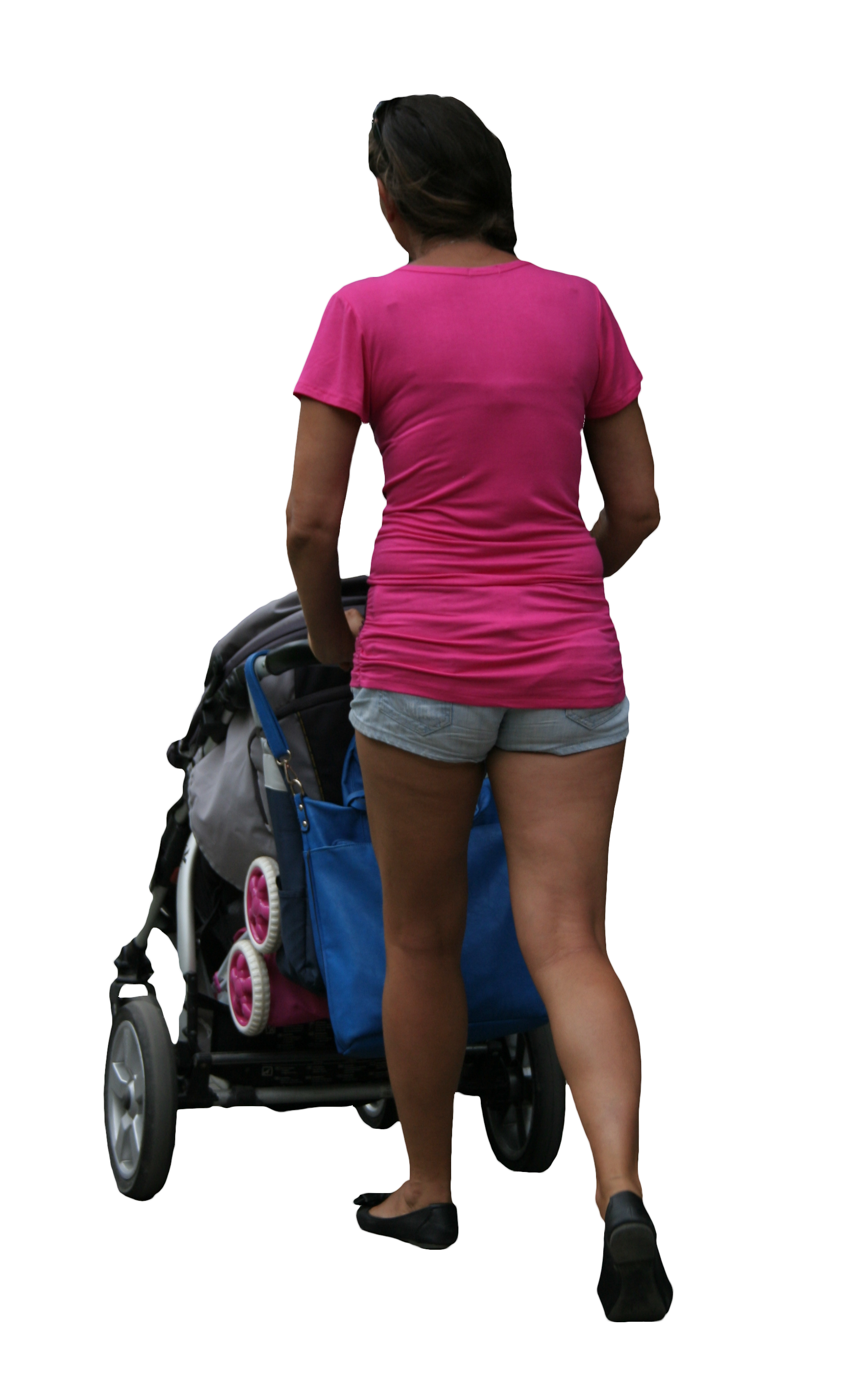 Caregiver Walking With Young Child Outdoors PNG Family Illustration