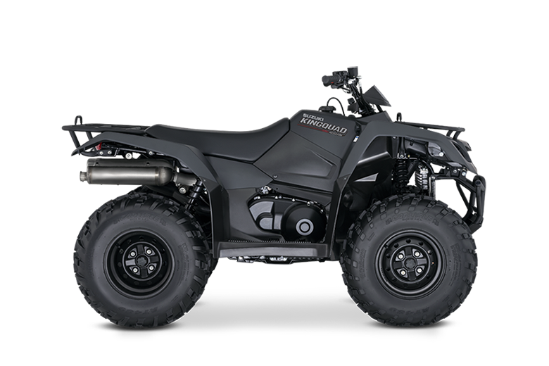 Black Side By Side Style All Terrain Quad Bike With Utility Racks PNG Image