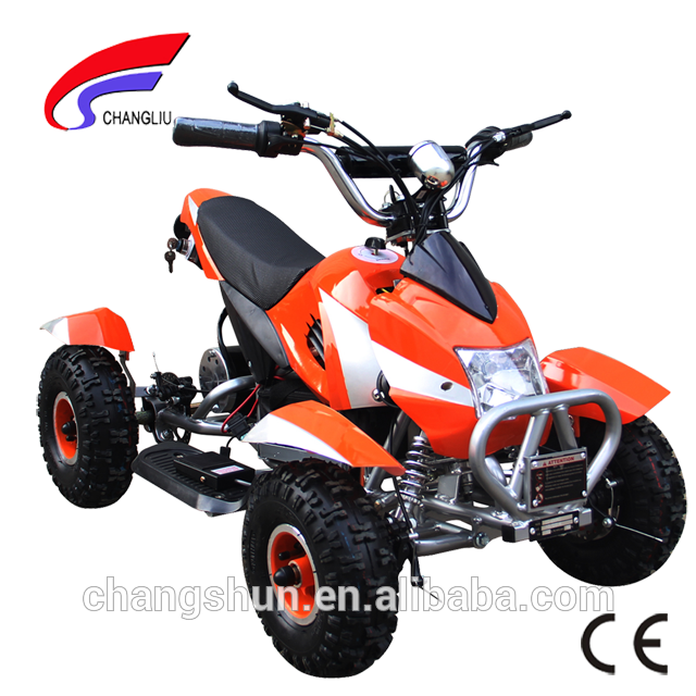 Orange Quad Bike with Silver Front Bumper