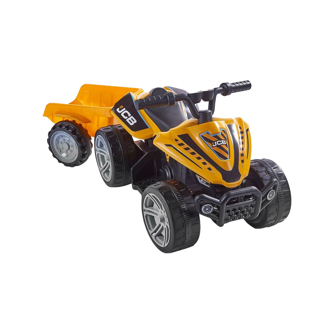 Orange Miniature ATV Toy With Black Tires And Front Rack PNG Clipart