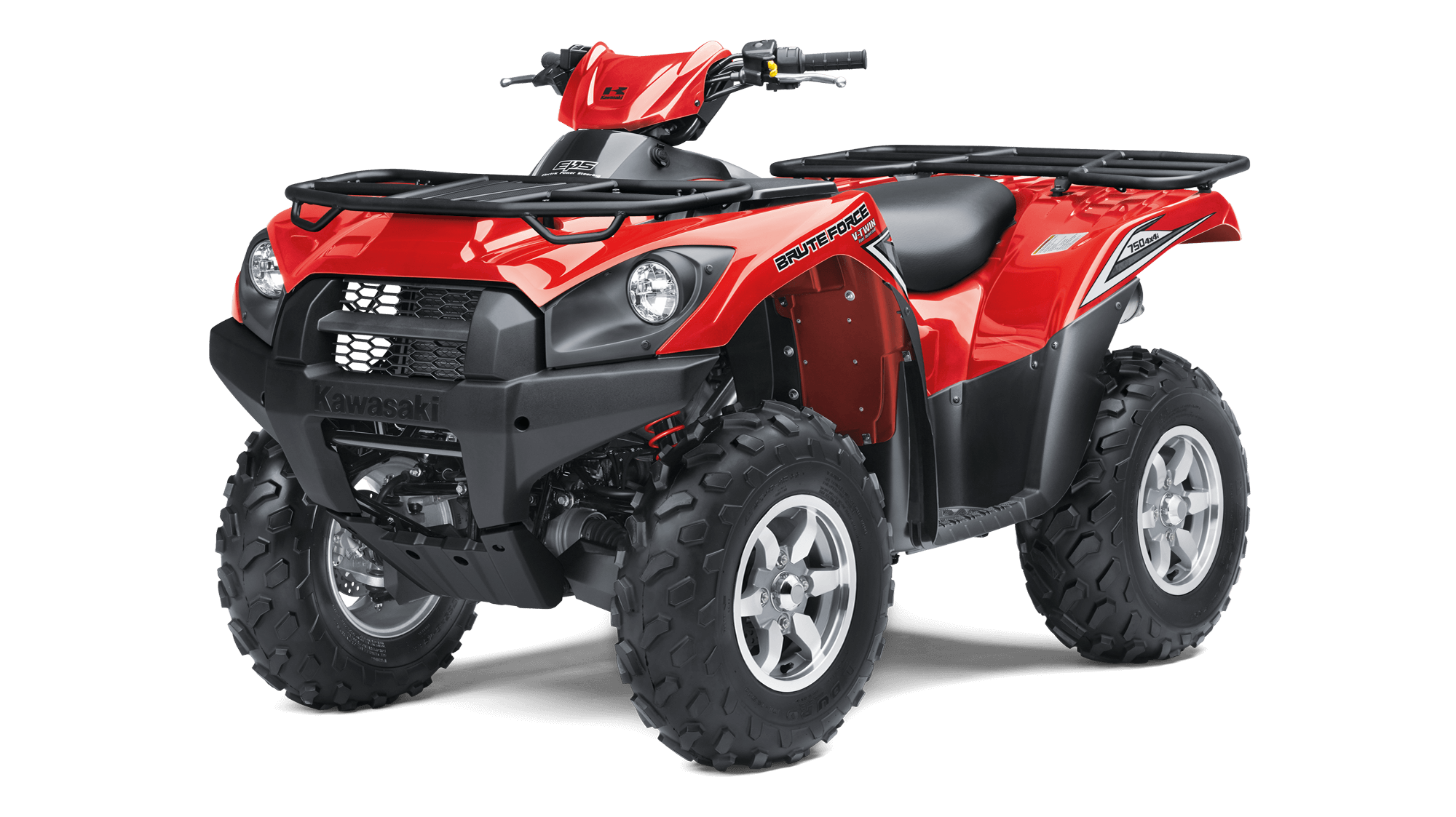Red All Terrain ATV With Front Brush Guard And Rear Rack PNG Vehicle Graphic