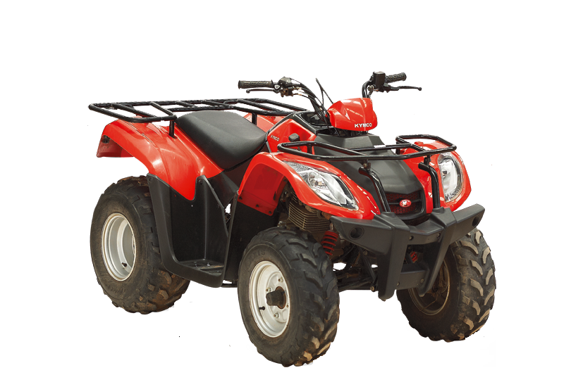 Red Utility ATV Four Wheeler With Front And Rear Racks PNG Product Photo