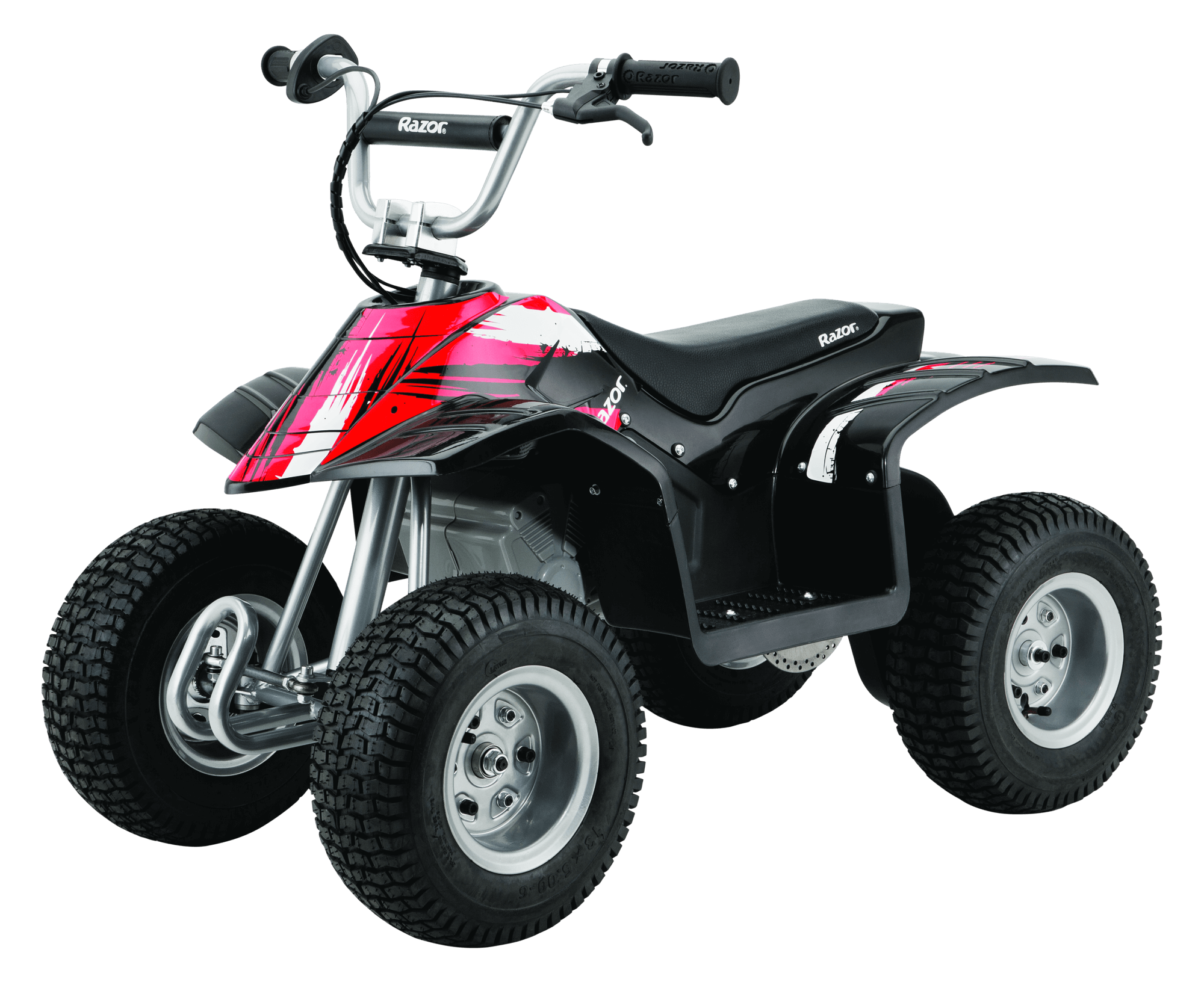 Small Red Black And White Sport Quad Bike With Front Bumper PNG Image