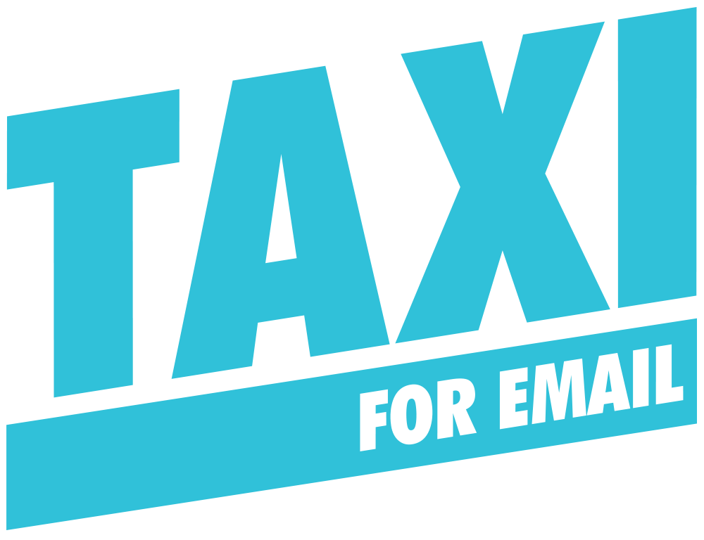 Blue Taxi For Email Wordmark Logo With Underline PNG Graphic