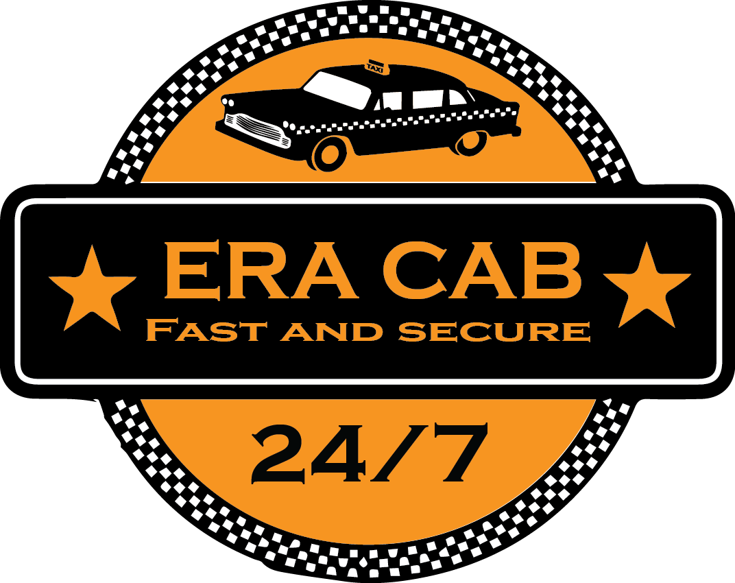 ERA Cab Fast And Secure Twenty Four Seven Taxi Badge PNG Emblem