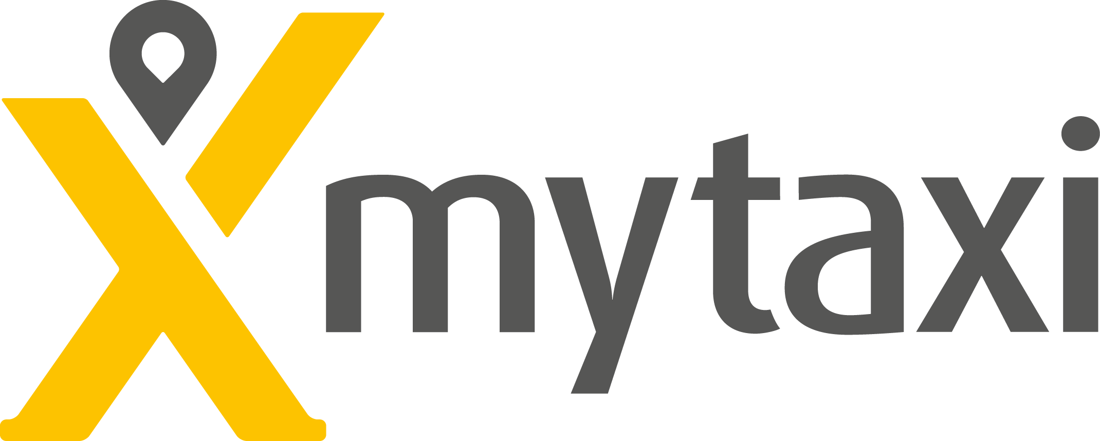 MyTaxi Wordmark Logo With Yellow Location Pin PNG Brand Artwork
