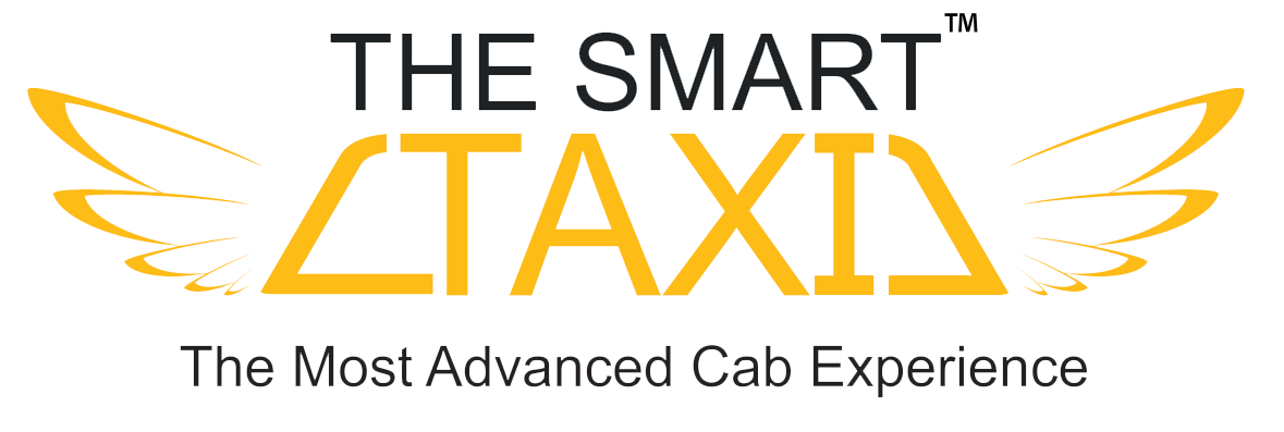 The Smart ZTaxi Cab Experience Gold Wordmark With Wings PNG Logo