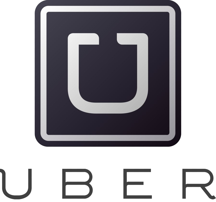 Uber Black And White App Wordmark Logo With Rounded Square U PNG Artwork