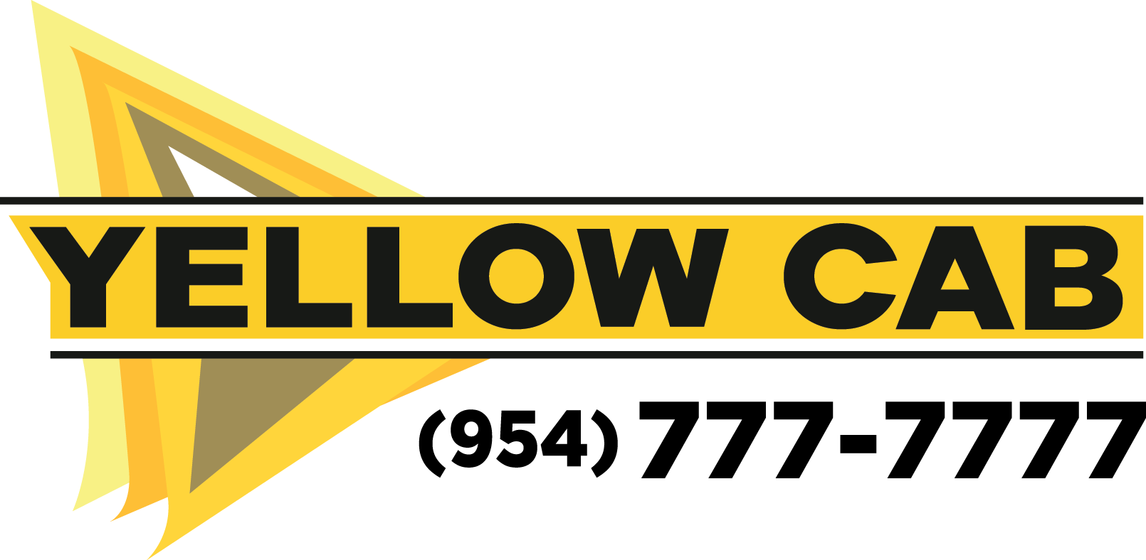 Yellow Cab Service Logo With Phone Number And Black Star PNG Graphic