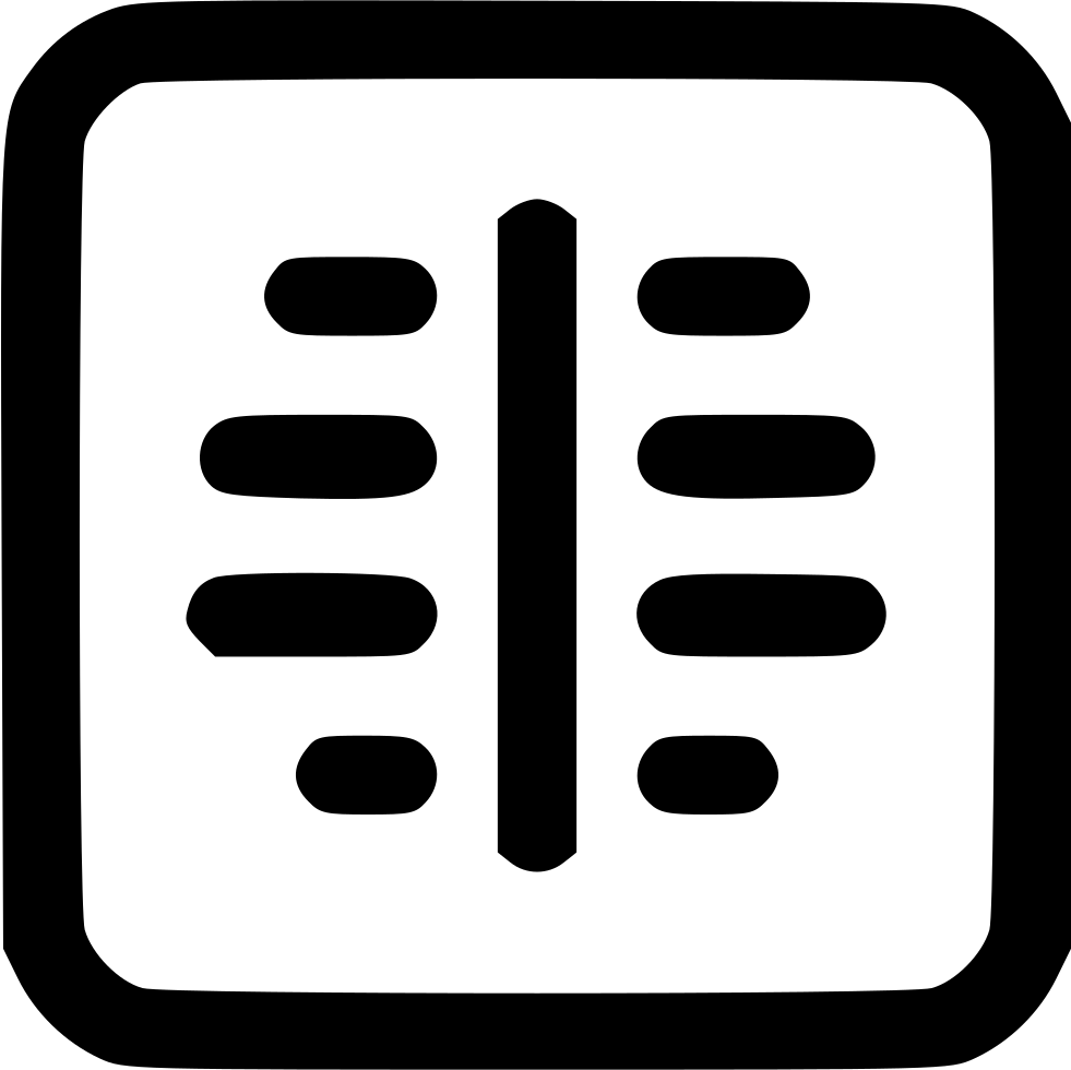 Black And White Spine X Ray Symbol Inside Rounded Square PNG Icon