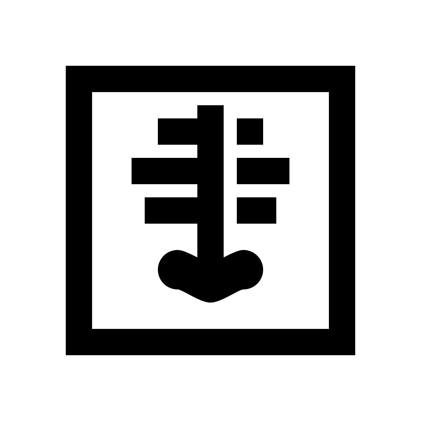 Black Spine And Pelvis Symbol Inside Square Medical Frame PNG Icon