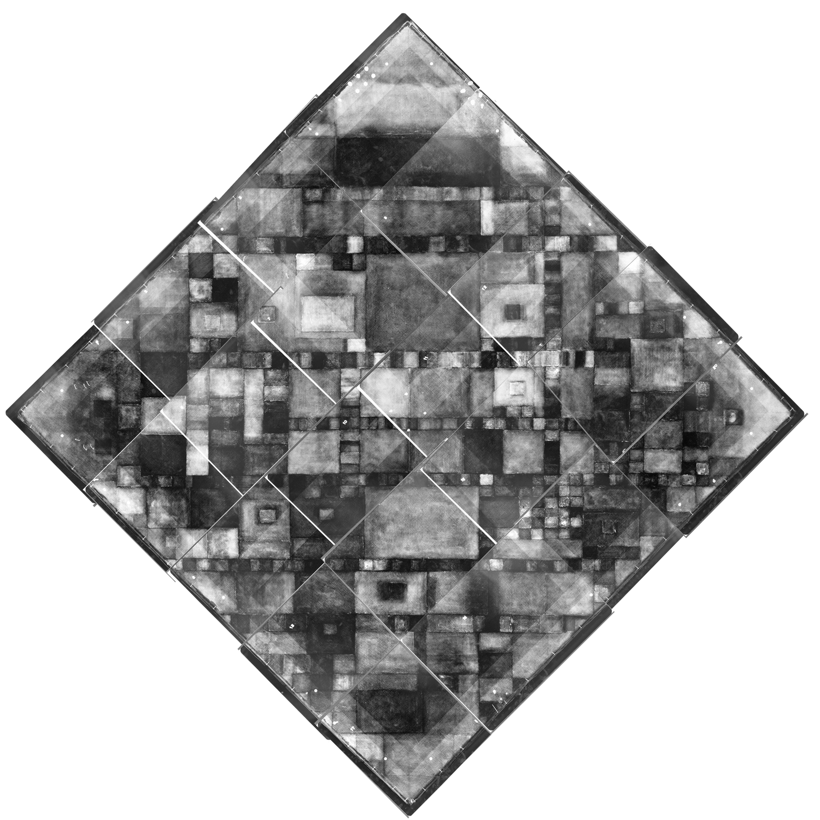 Grayscale Diamond X Ray Imaging Pattern With Repeating Medical Detail PNG Graphic