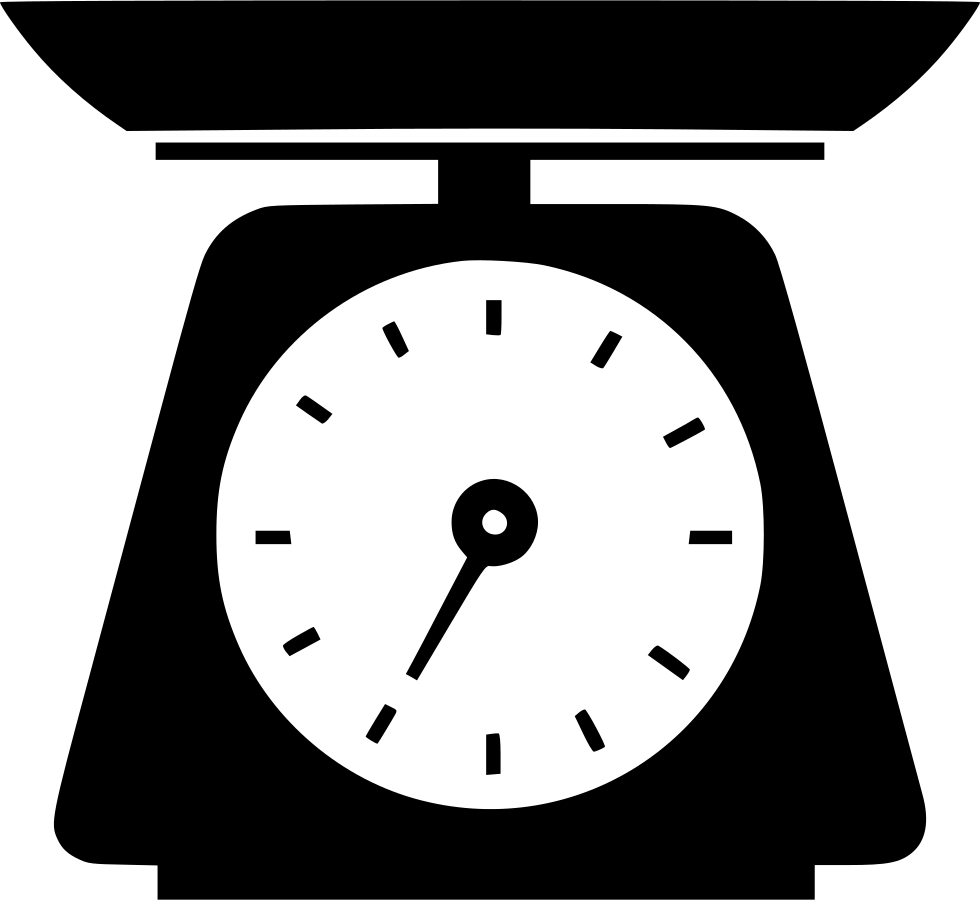 Black Mechanical Platform Weighing Scale Outline PNG Icon
