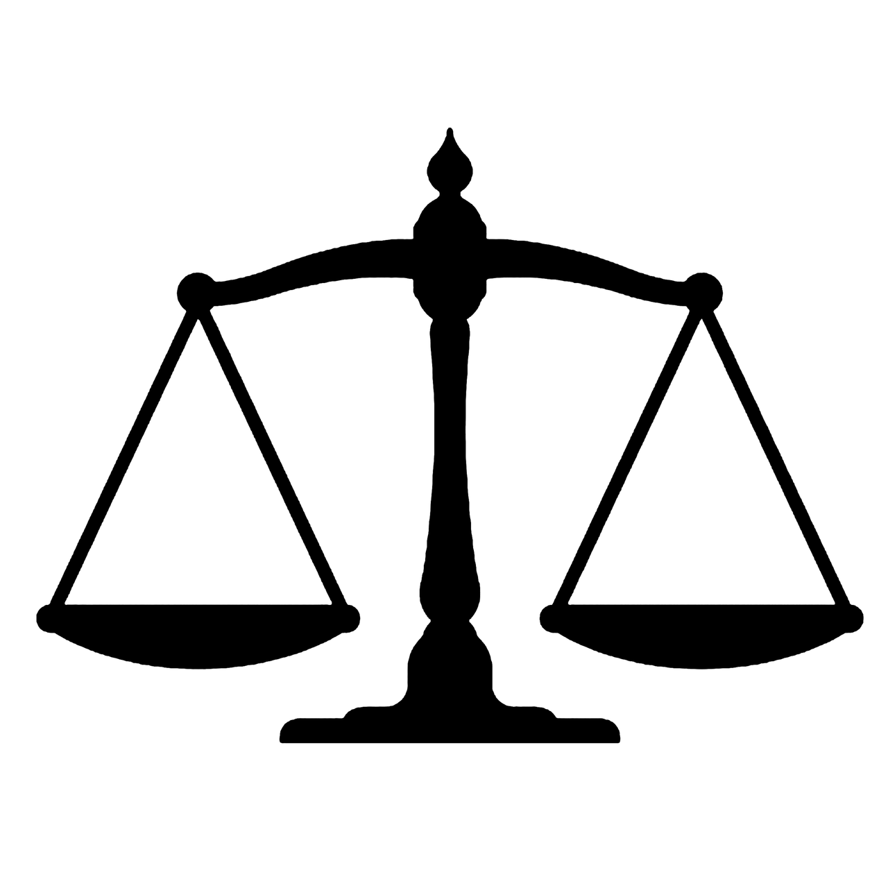 Black Scales Of Justice Emblem For Legal And Court Themes PNG Graphic