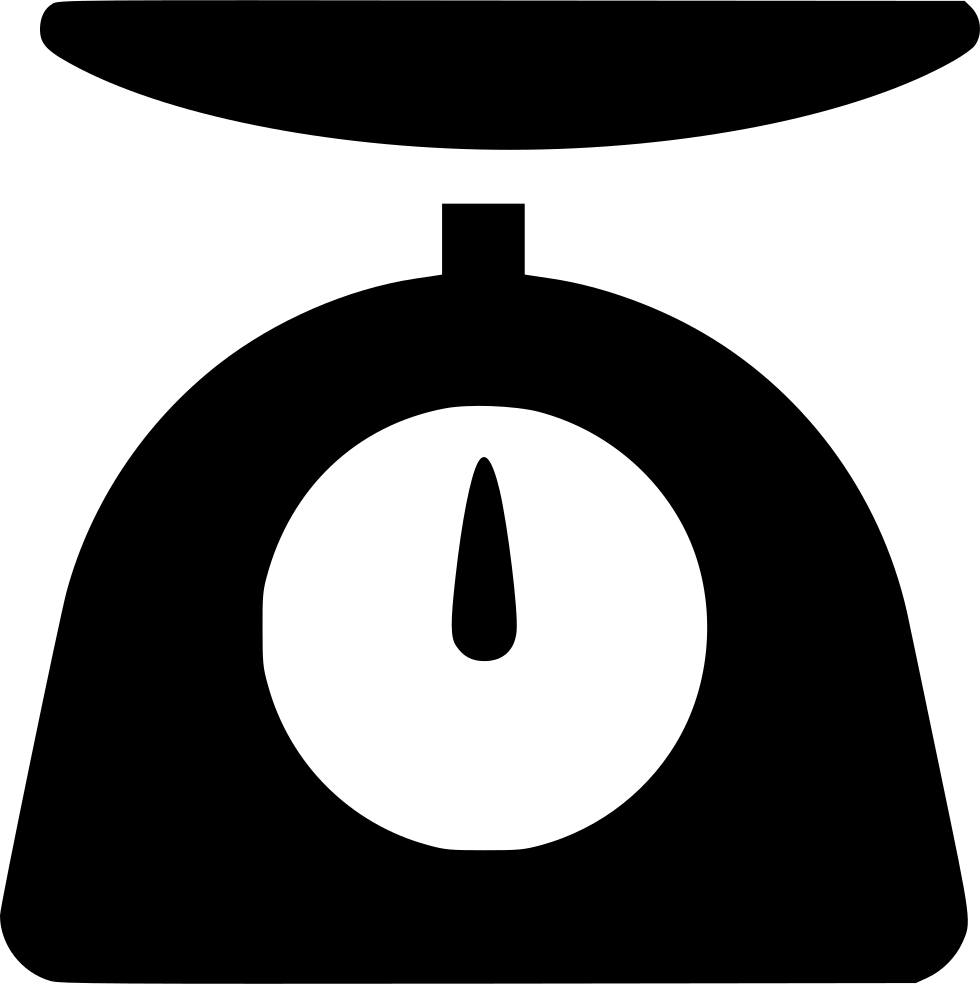 Black Silhouette Of Mechanical Kitchen Scale With Top Platform PNG Graphic