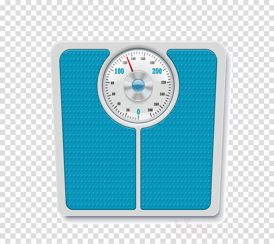 Blue Analog Bathroom Weight Scale With White Dial PNG Product Image