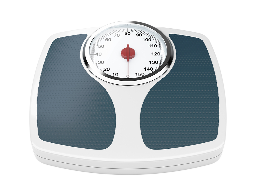 Gray Analog Bathroom Scale With Large Round Dial PNG Product Image