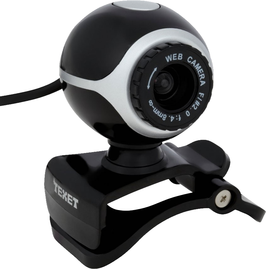 Black Webcam with Silver Ring and Clip