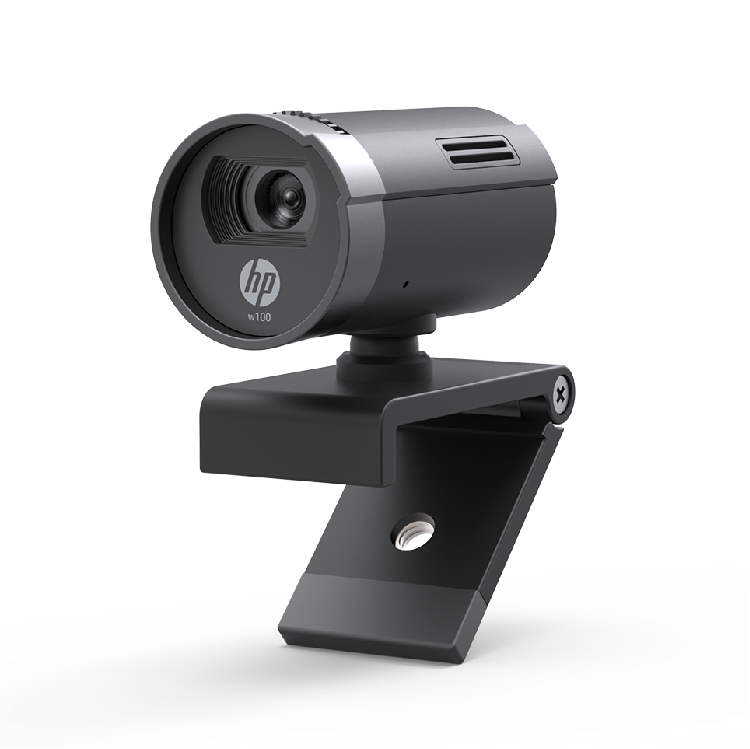 Compact Black USB Webcam With Small Lens And Folding Clip PNG Image