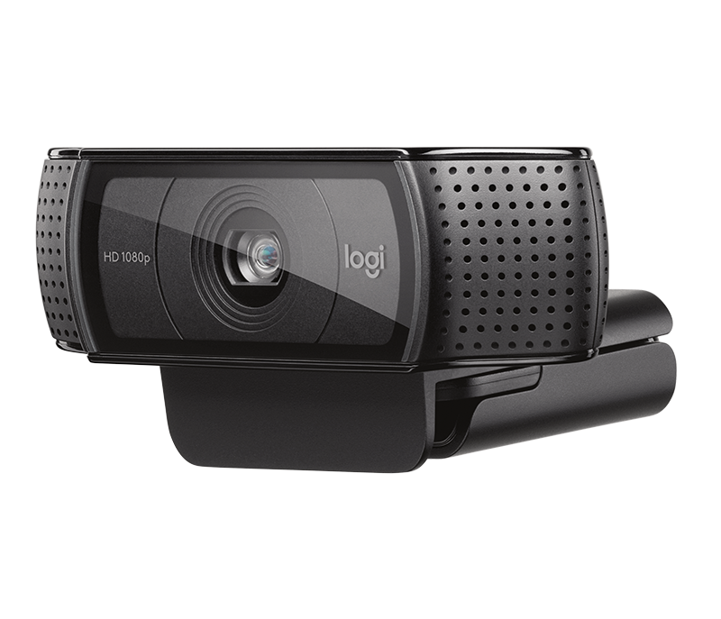 Logitech Black High Definition Webcam With Wide Lens And Clip PNG Image