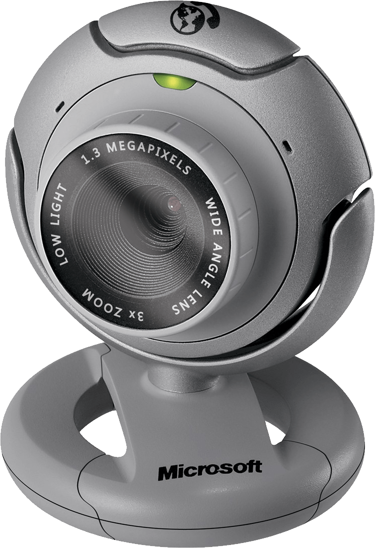 Silver Spherical Webcam with Round Swivel Base