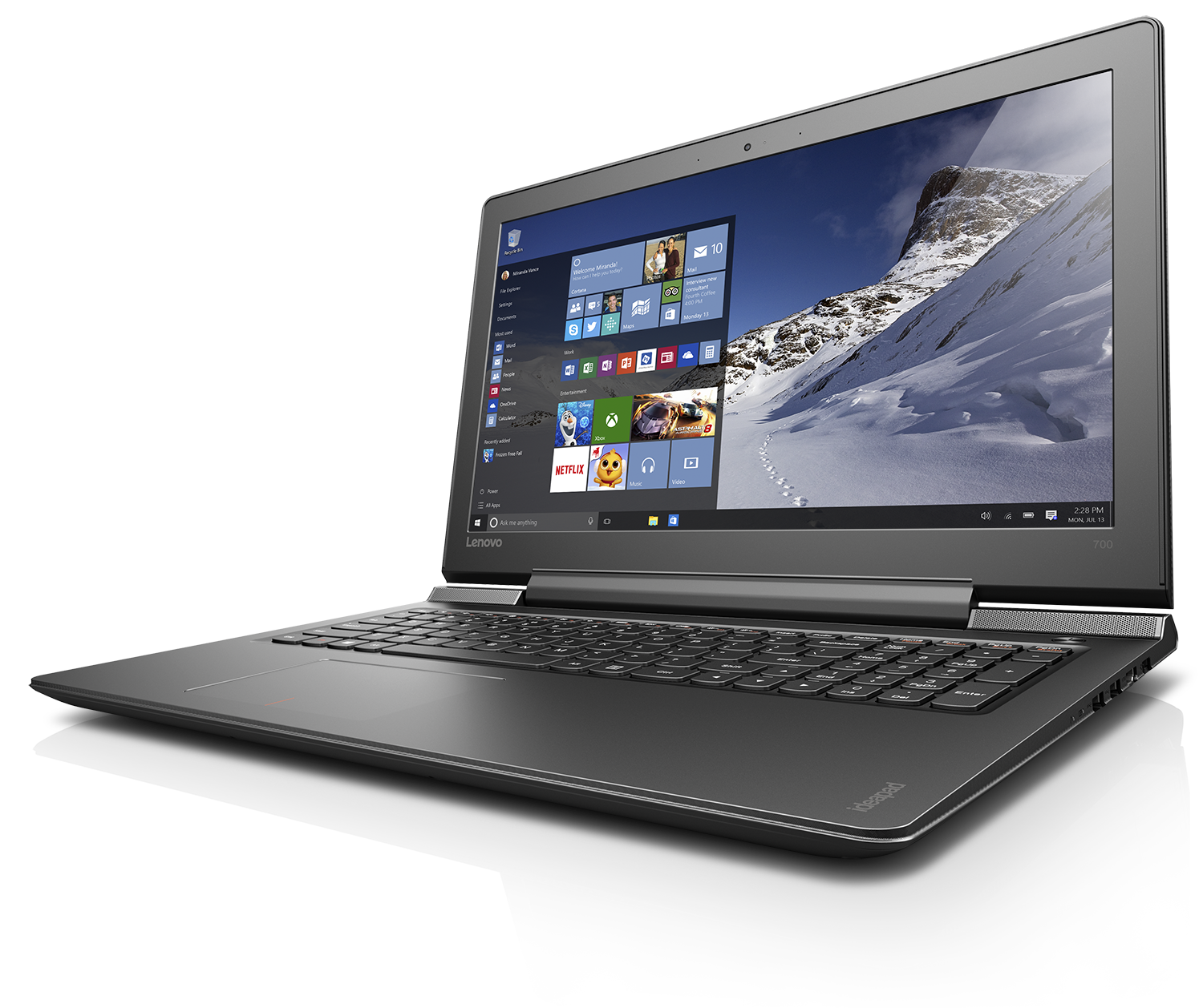 Open Laptop Computer Displaying Desktop Software And Web Browser PNG Image
