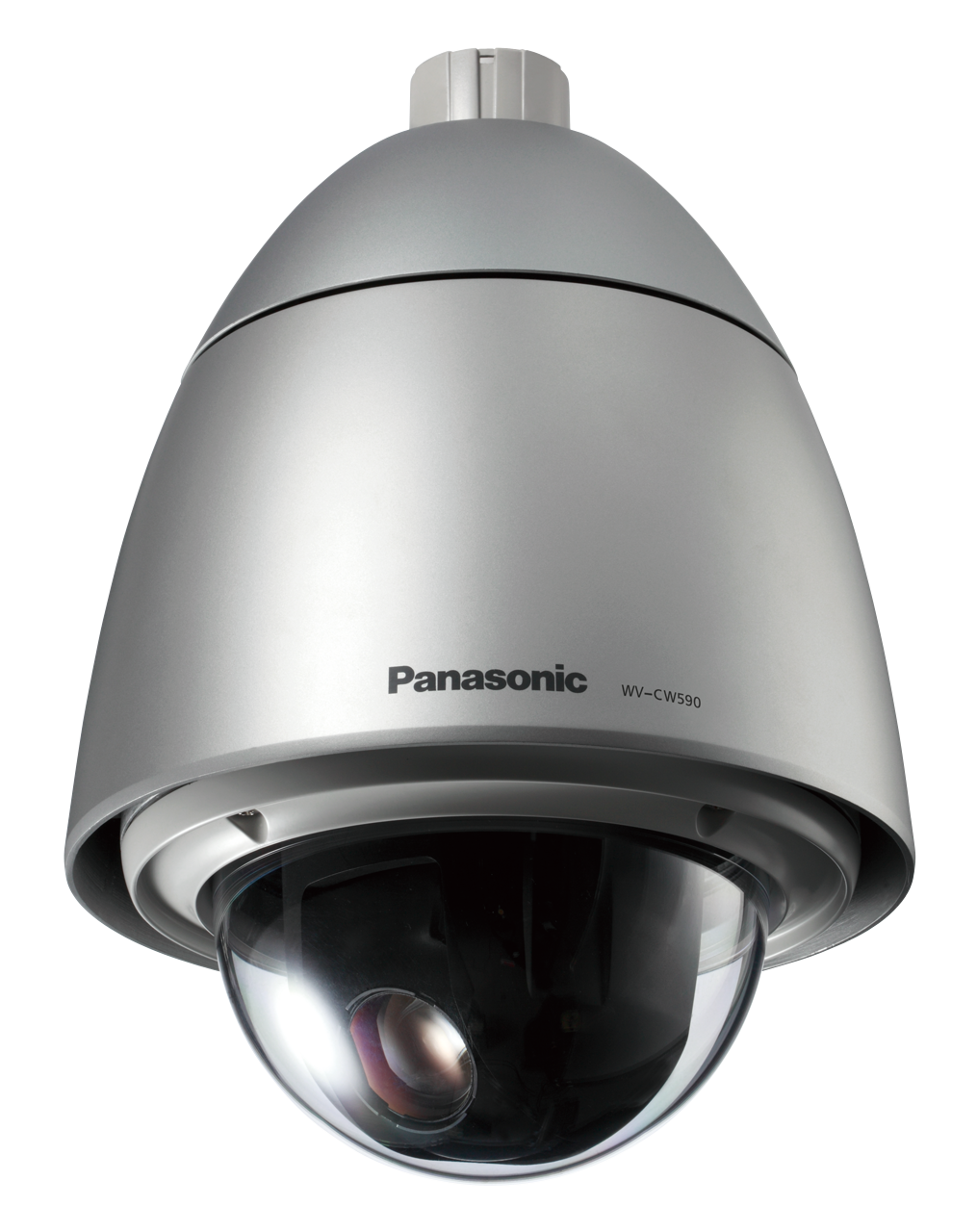 Panasonic Silver Dome Security Camera With Infrared Lens PNG Surveillance Image