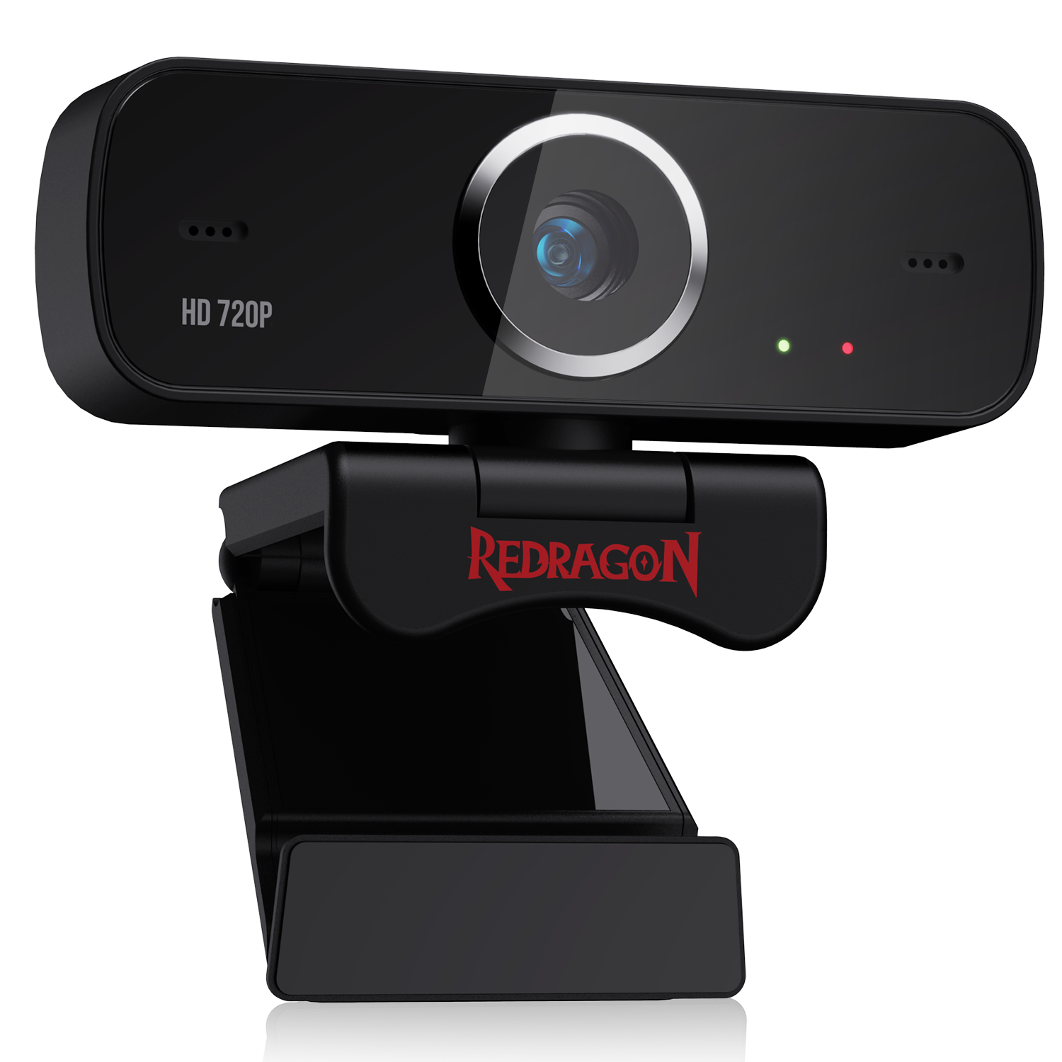 Redragon Black Webcam With Red Brand Mark And Monitor Clip PNG Product Image