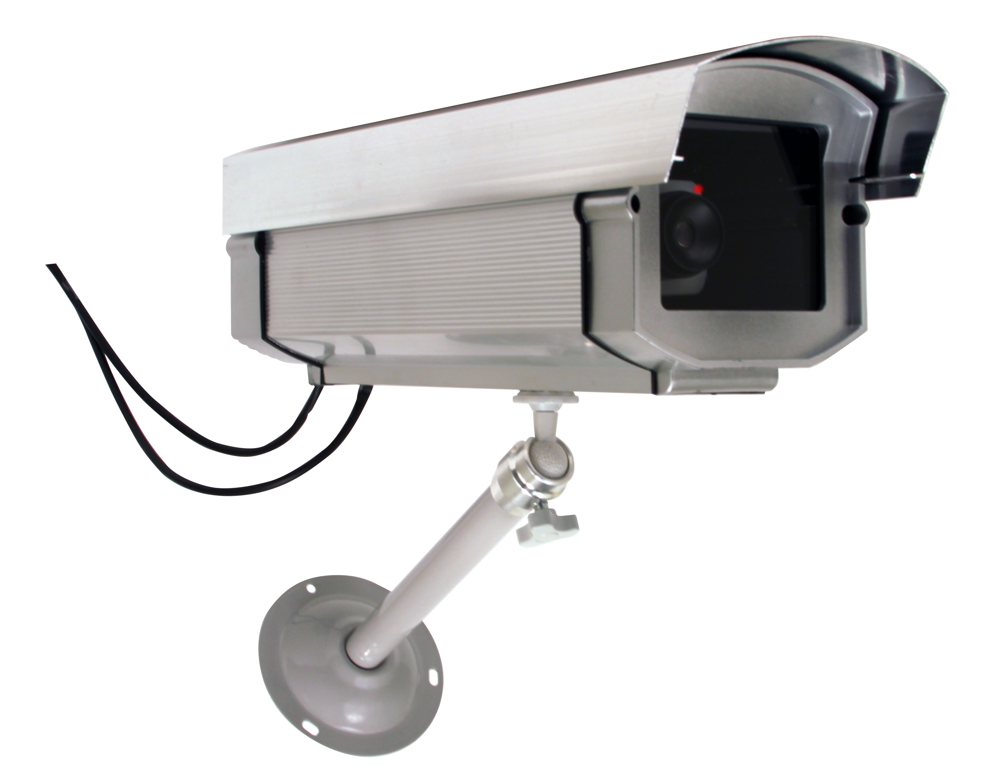 White Bullet Style Outdoor Security Camera With Cable Mount PNG Product Image