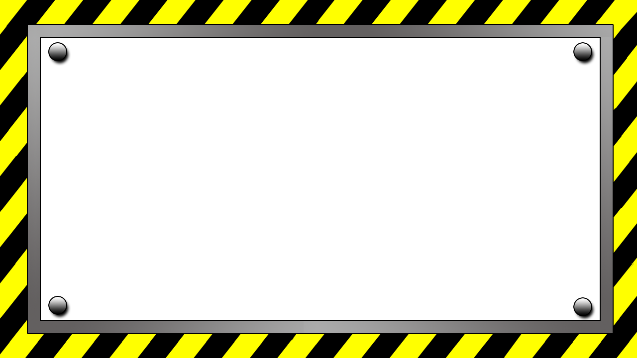 Yellow And Black Hazard Border Blank Rectangular Video Screen PNG Frame Graphic