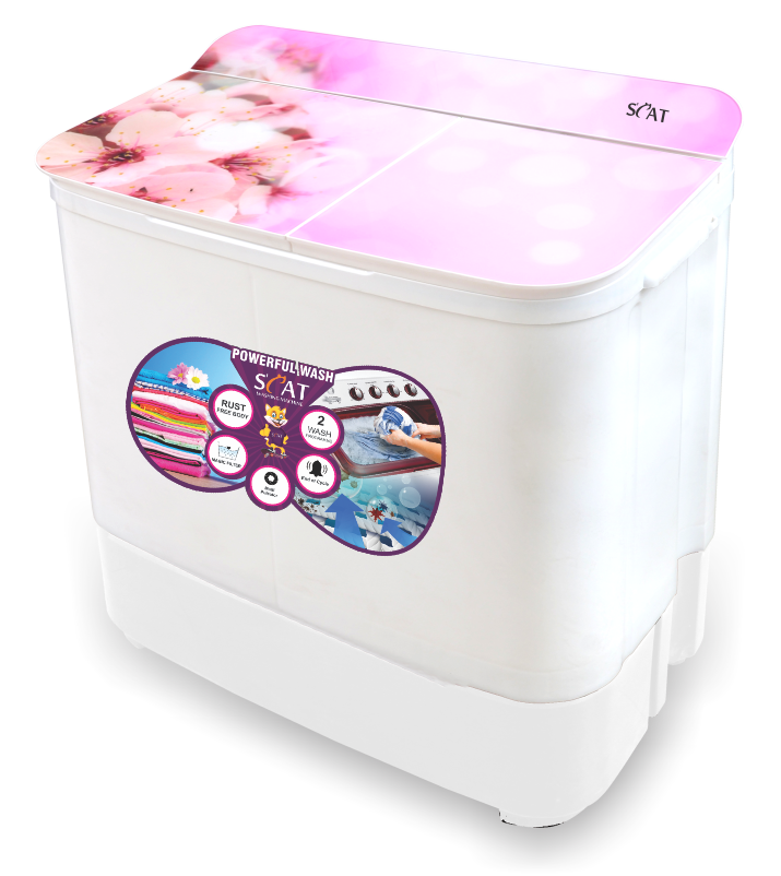 Pink Toy Top Loading Washing Machine With Colorful Control Buttons PNG Toy Image