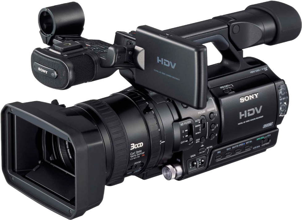 JVC HDV Professional Video Camcorder With Top Handle PNG Image