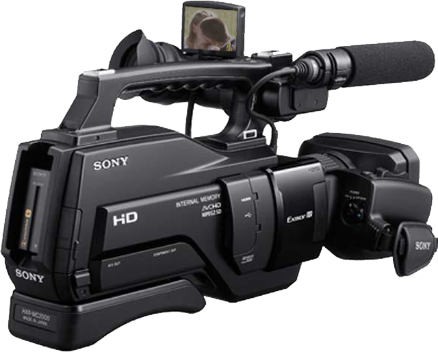 Black Sony HD Camcorder with Flip Monitor
