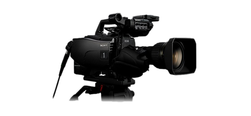 Black Studio Cinema Camera Rig With Matte Box And Monitor PNG Graphic