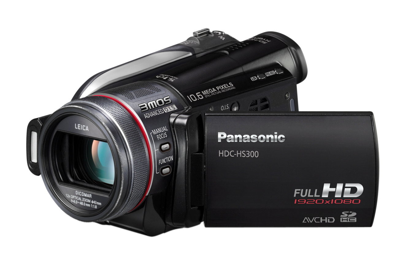 Black Panasonic HDC-HS300 Camcorder with Leica Lens