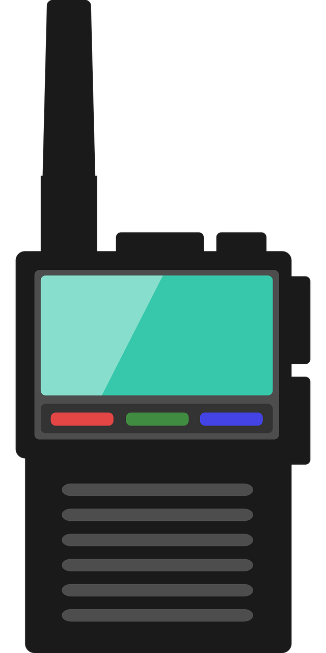 Pixel Art Walkie Talkie With Green Screen And Black Antenna PNG Icon