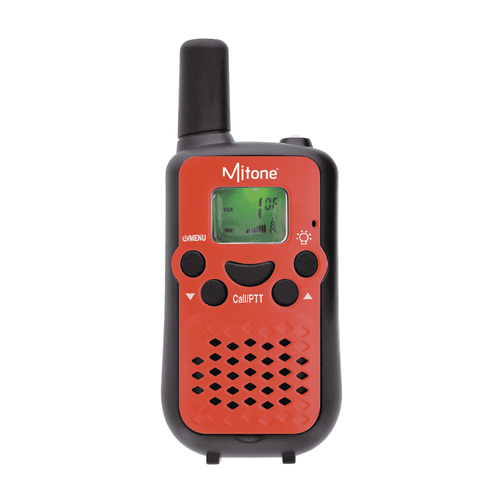 Red Compact Kids Walkie Talkie With Black Buttons PNG Toy Radio Image