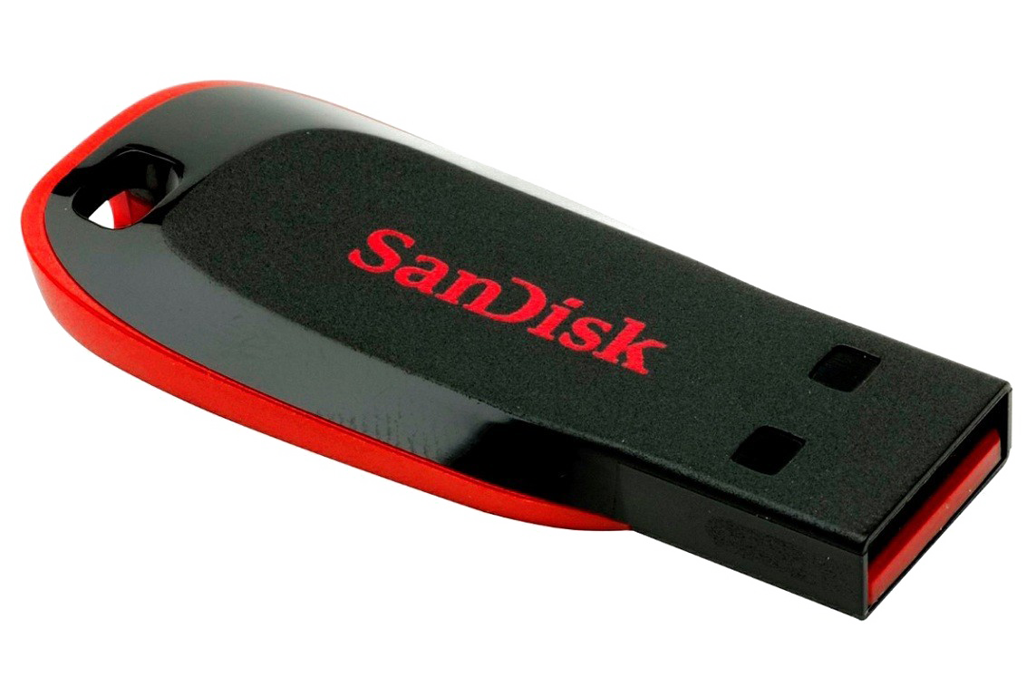 Black And Red SanDisk Cruzer Glide USB Flash Drive PNG Product Image
