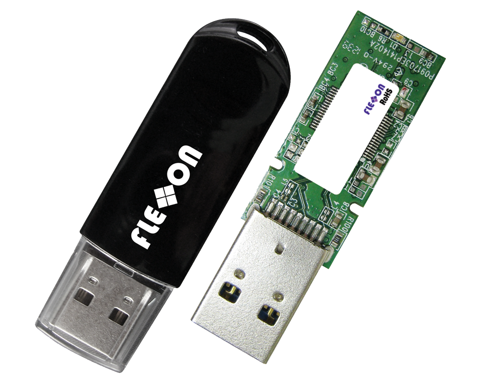 Black USB Stick With Exposed Green Circuit Board And Removable Cap PNG Photo
