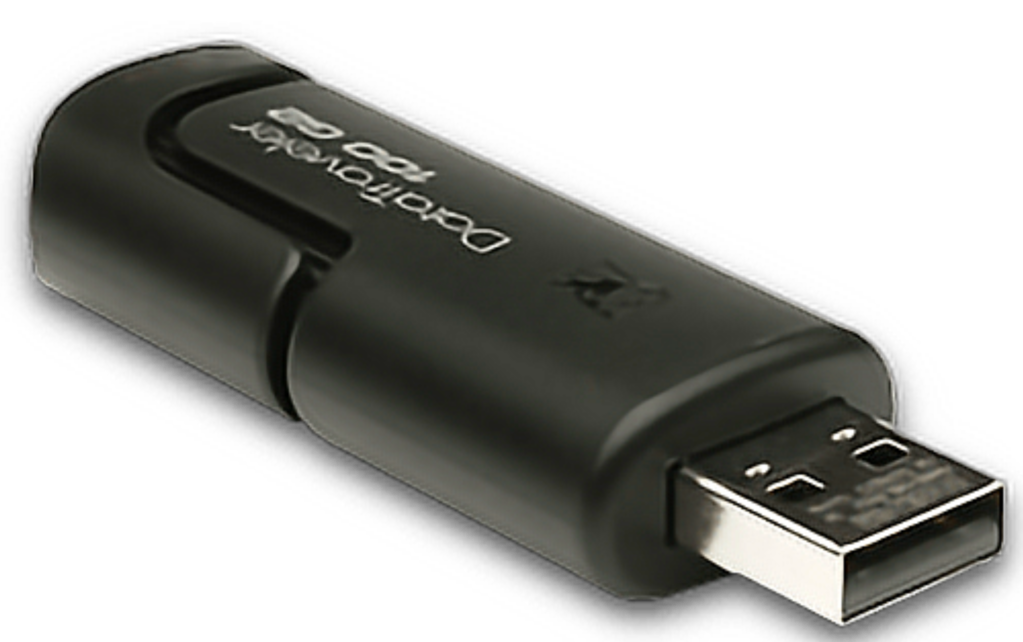 Black Verbatim USB Flash Drive With Rounded End And Silver Plug PNG Product Photo