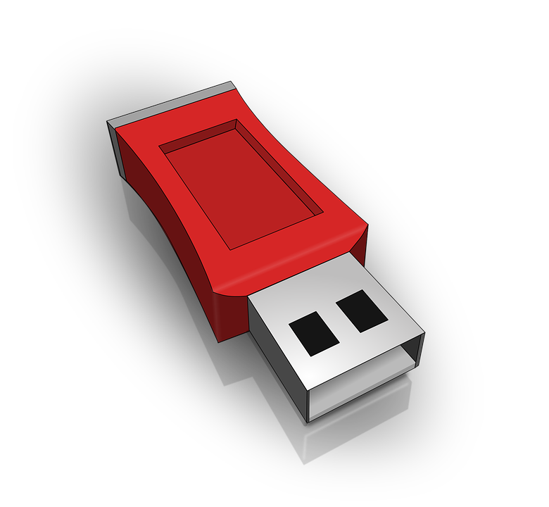Red USB Memory Stick With White Protective Cap PNG Product Photo