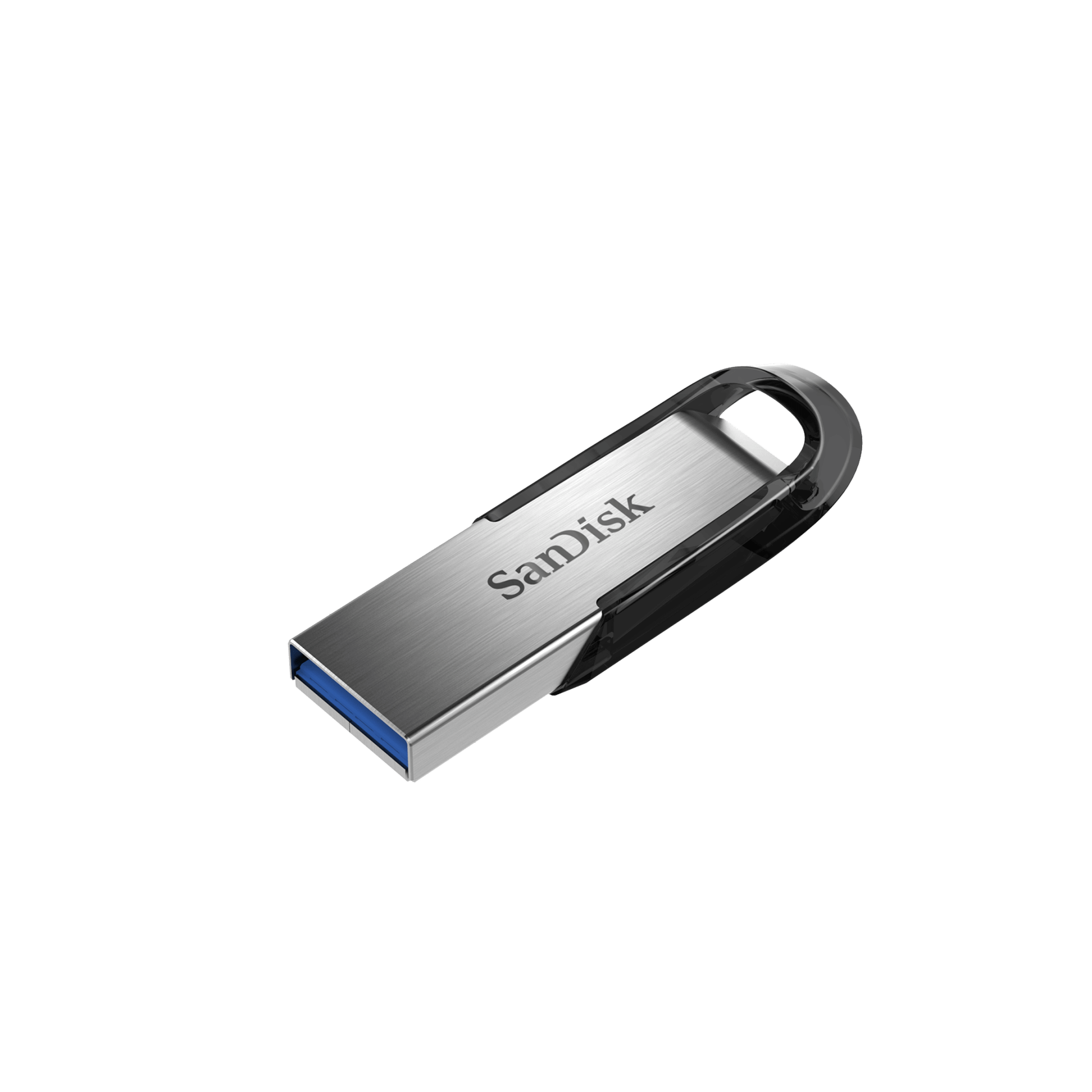 Silver PNY USB Flash Drive With Blue Accent And Metal Plug PNG Product Image