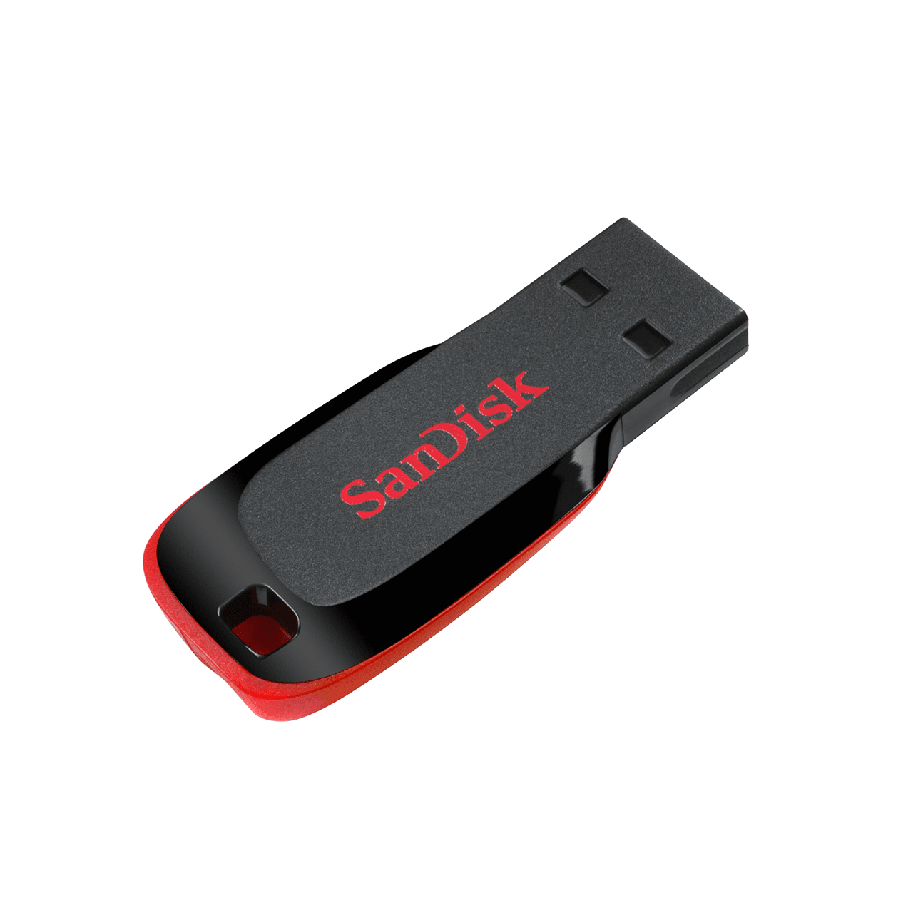 Black And Red SanDisk Cruzer USB Memory Stick With Curved Case PNG Photo