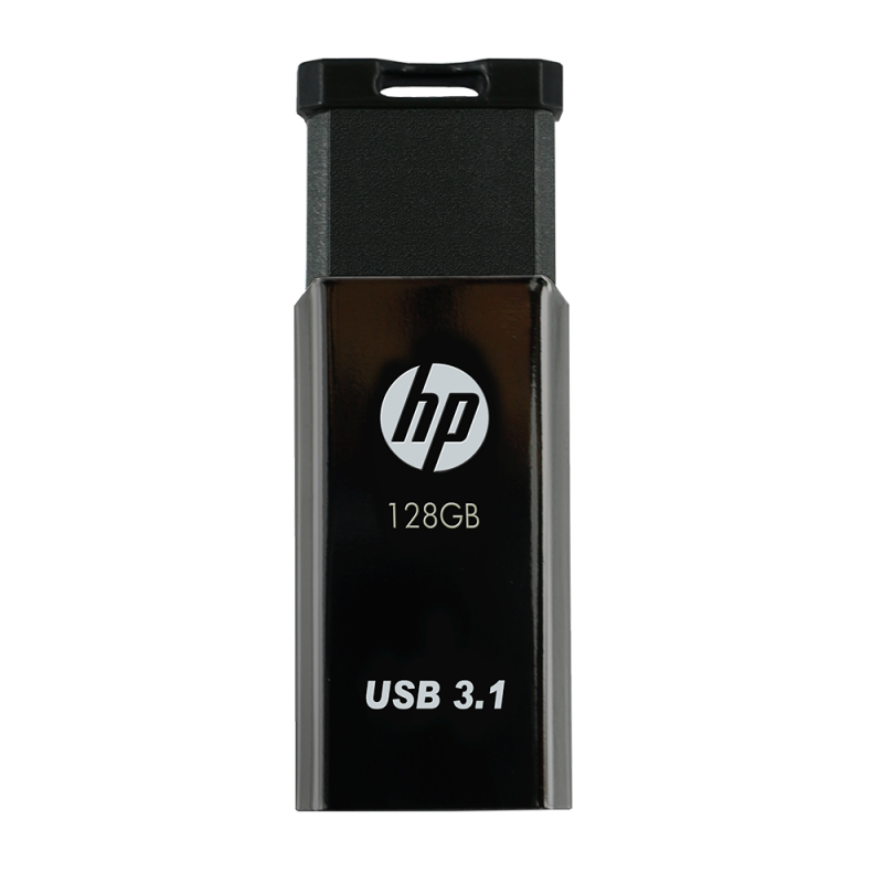Black Metal USB Memory Stick With Keychain Loop And Cap PNG Product Photo
