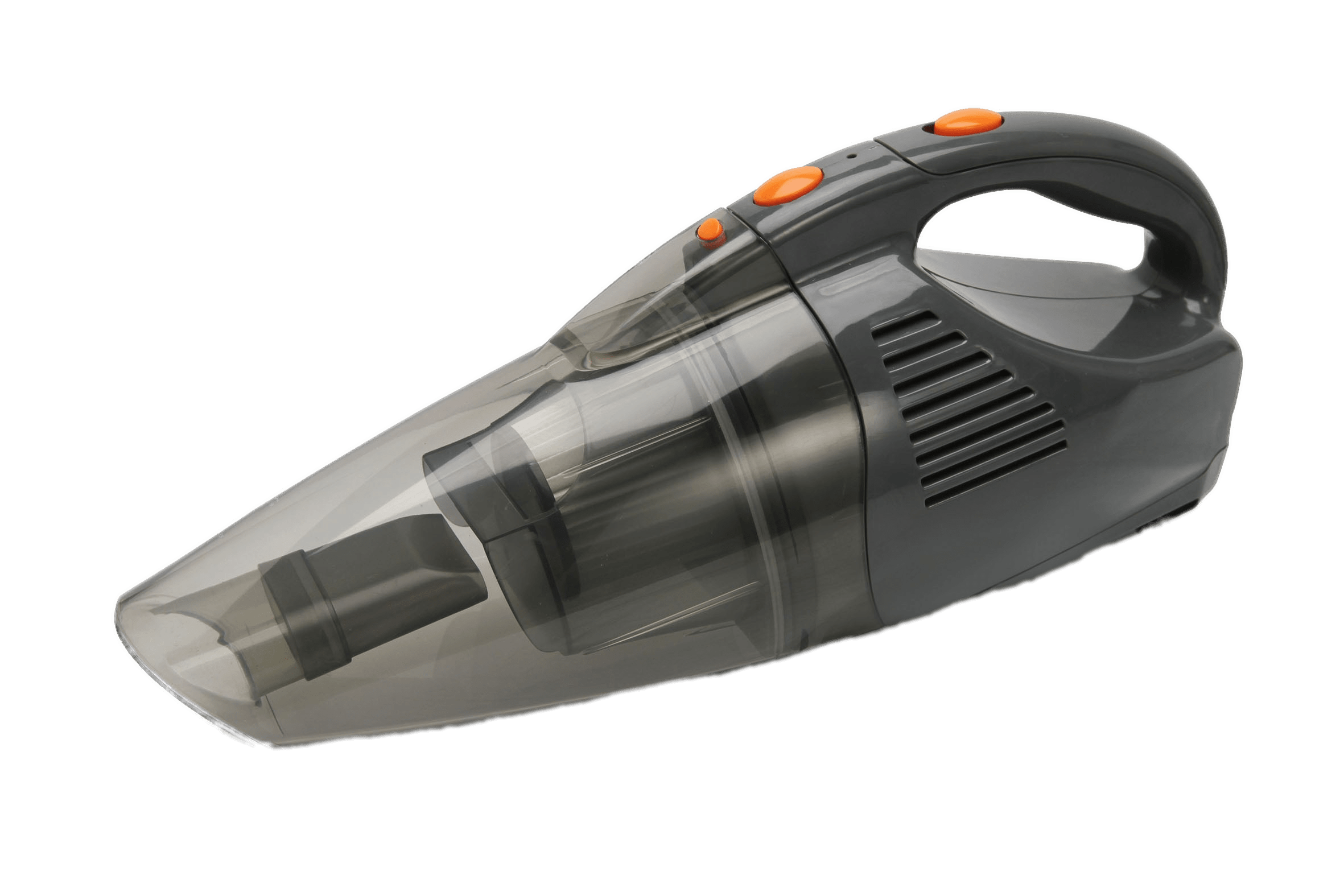 Gray Handheld Cordless Vacuum Cleaner With Narrow Nozzle PNG Product Photo
